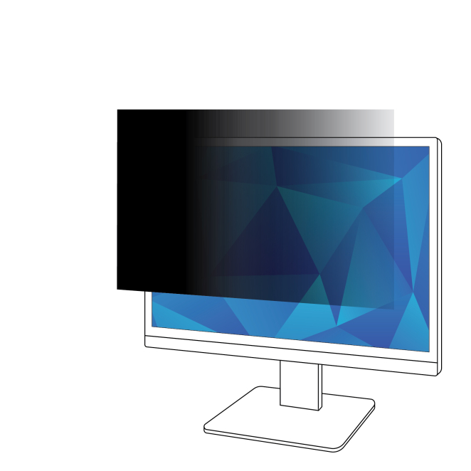 3M Filtro de Privacidad para Monitor de 24 pulgadas, 16:9, Modelo PF240W9B