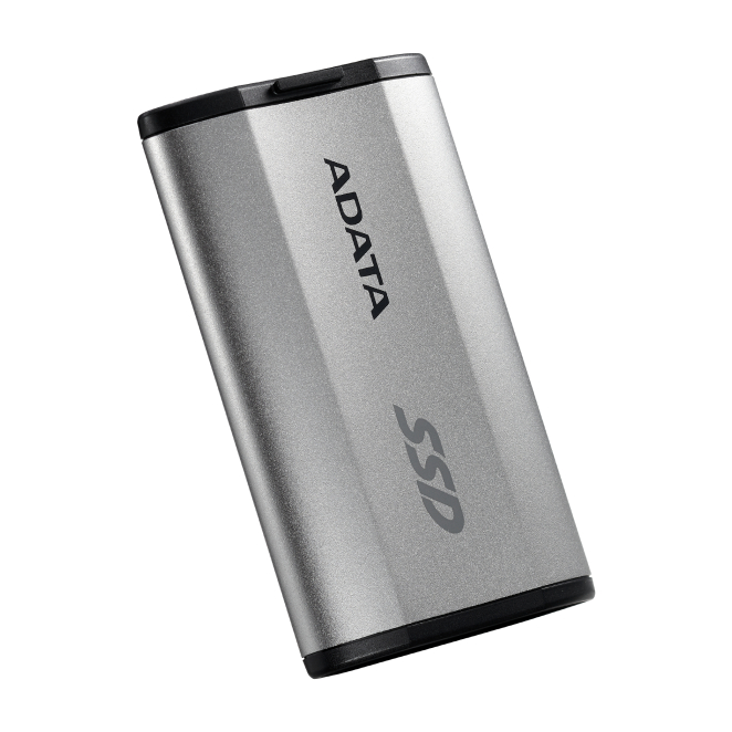 ADATA SD810 500 GB USB Tipo C USB 3.2 Gen 2x2 en negro y plata, vista superior
