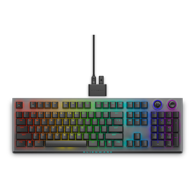 Alienware Tri-Mode AW920K teclado Juego USB + RF Wireless + Bluetooth Gris