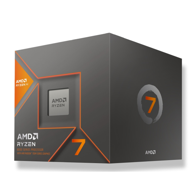 procesador AMD Ryzen 7 8700G caja e imagen del producto