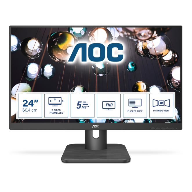 AOC E1 24E1Q pantalla para PC 60,5 cm (23.8″) 1920 x 1080 Pixeles Full HD LED Negro
