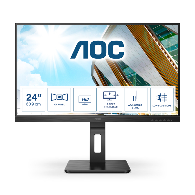 AOC P2 24P2QM LED display 60,5 cm (23.8″) 1920 x 1080 Pixeles Full HD Negro