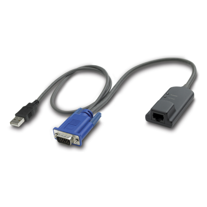 APC KVM USB VM Server Module - 20 in (51 cm) cable para video, teclado y ratón (kvm) 0,51 m
