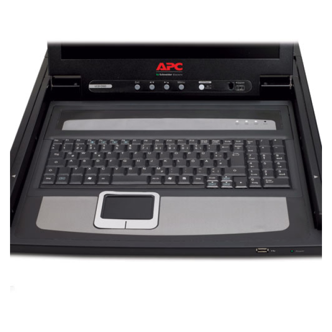 Consola APC AP5717 instalada en rack