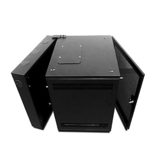 APC NetShelter WX Wall-Mount Enclosure 13U Glass Door Black