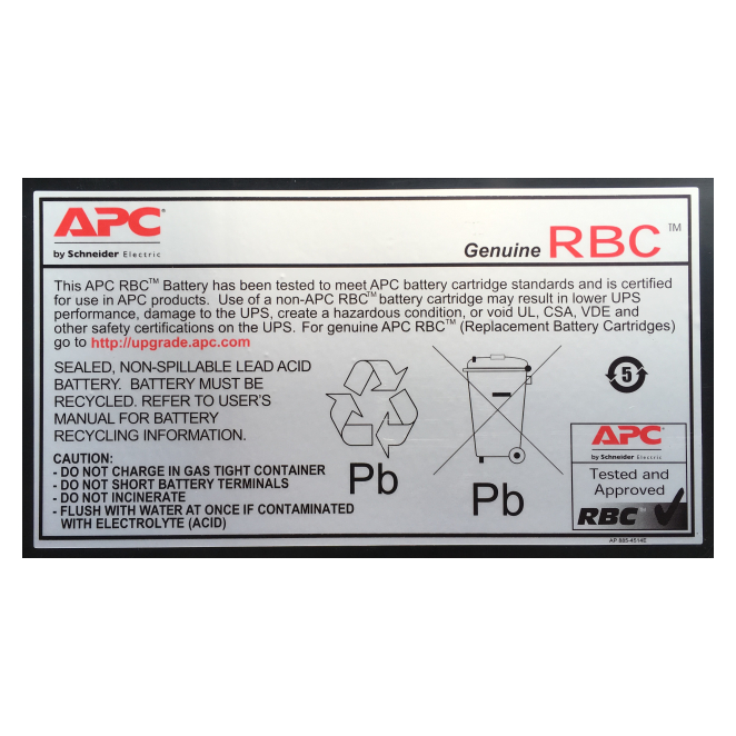APC RBC33 repuesto batería UPS detalle