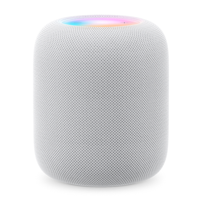 Apple HomePod en uso en una sala