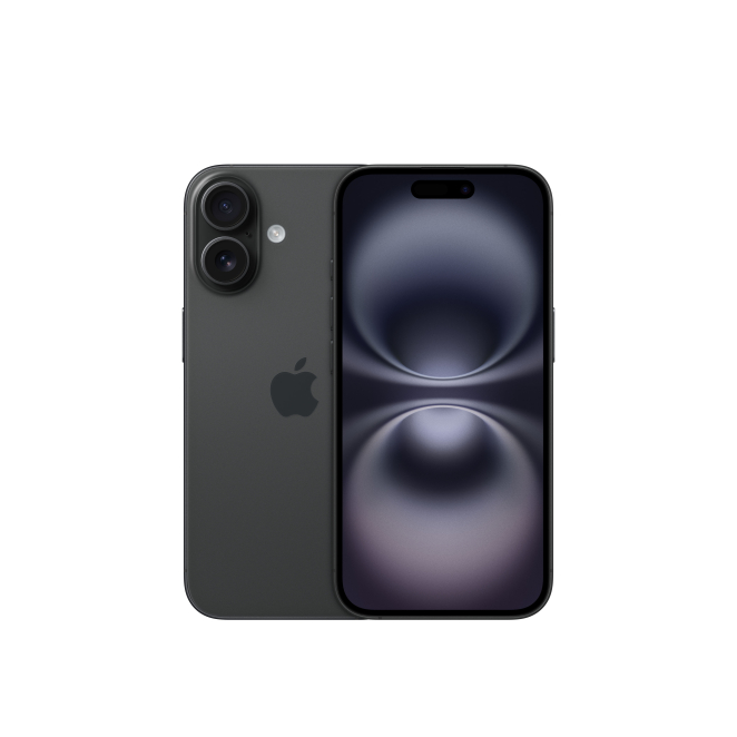 Apple iPhone 16 Negro vista frontal