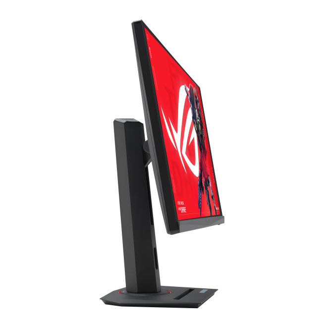 monitor ASUS ROG Strix XG27ACMS: vista trasera mostrando la ergonómica base
