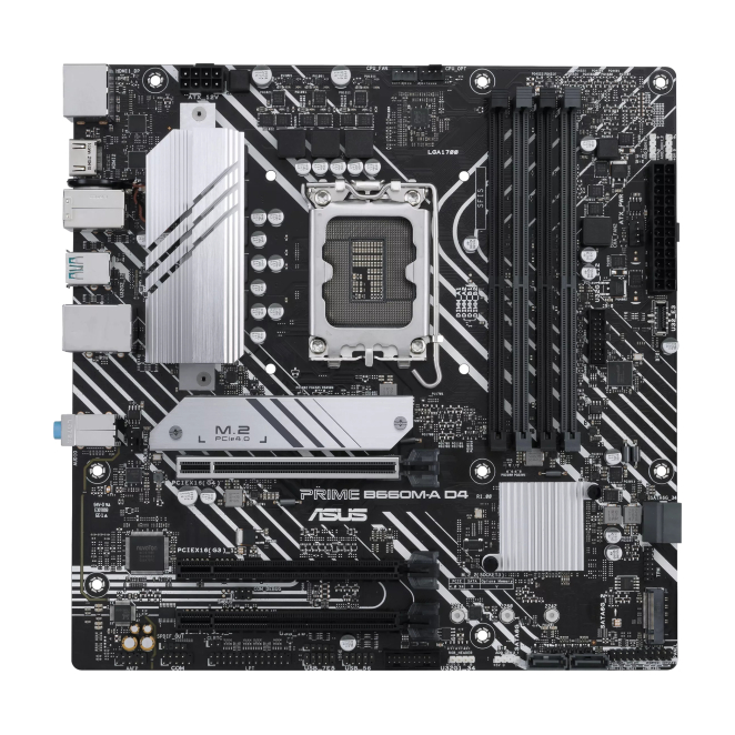 ASUS PRIME B660M-A D4-CSM ranuras y conectores