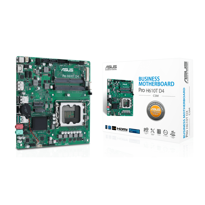 ASUS Pro H610T D4-CSM en vista inicial