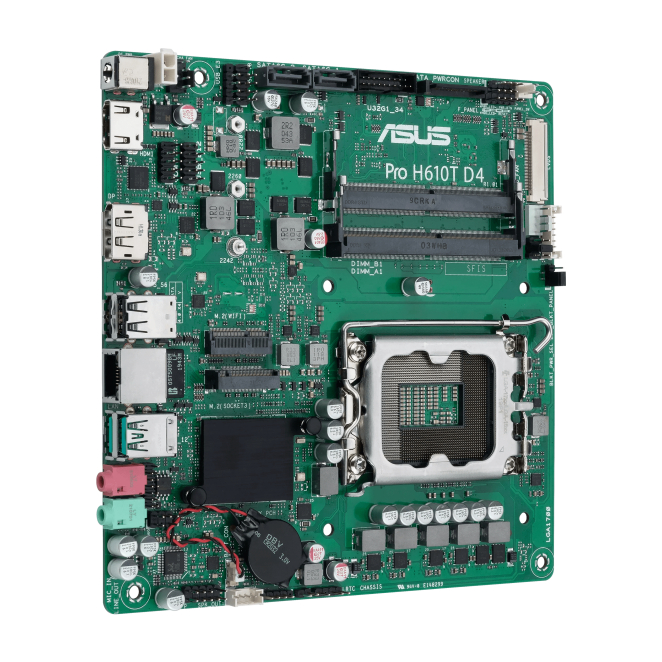 Detalle de la ASUS Pro H610T D4-CSM