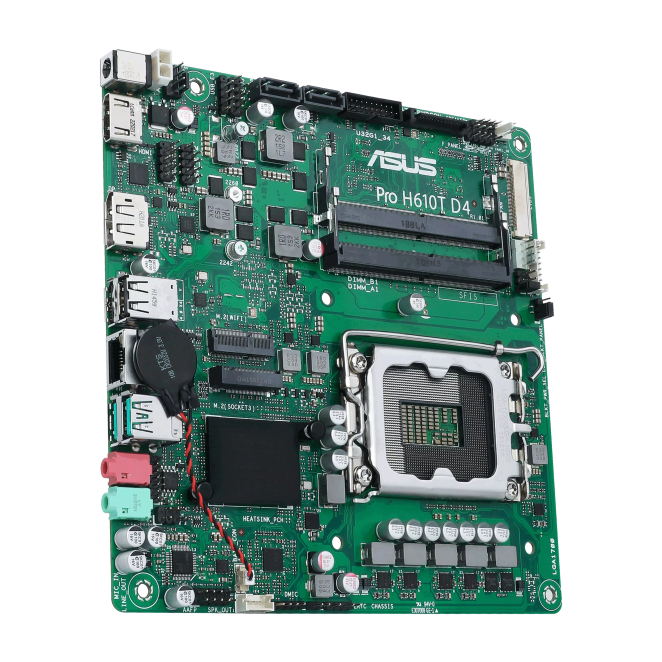 Interrelación de puertos y conectividad en ASUS Pro H610T D4-CSM