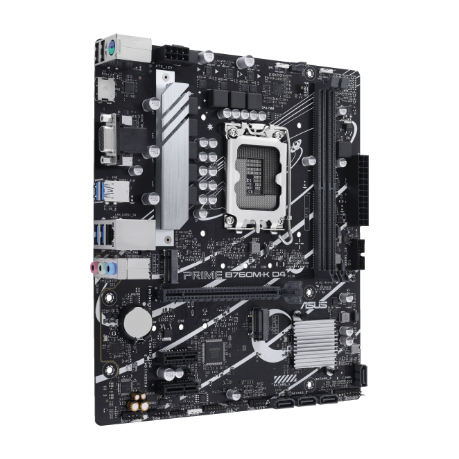 ASUS PRIME B760M-K D4 con múltiples conexiones
