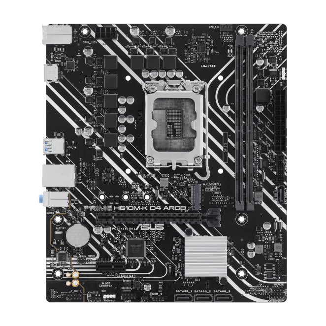 ASUS Prime H610M-K D4 ARGB Intel H610 LGA 1700 Micro ATX con iluminación ARGB