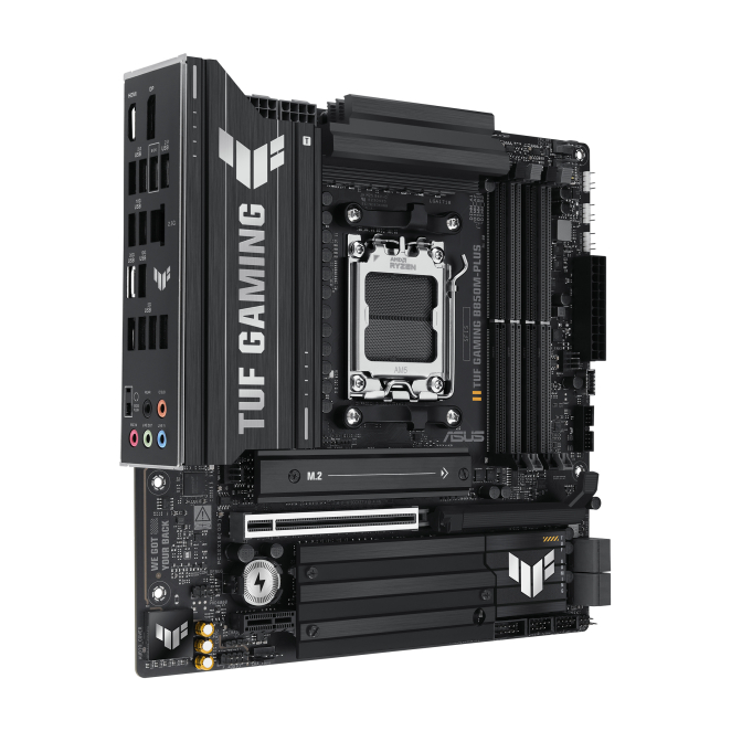 ASUS TUF Gaming B850M-PLUS puertos traseros
