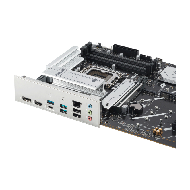 ASUS PRIME B860-PLUS-CSM mostrando detalles del hardware.
