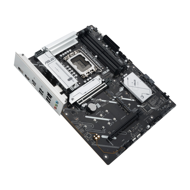ASUS PRIME B860-PLUS-CSM en montaje de computadora gamer.