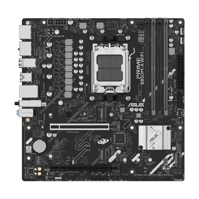 ASUS PRIME B850M-A WIFI AMD B850 Zócalo AM5 micro ATX placa base ASUS conexiones