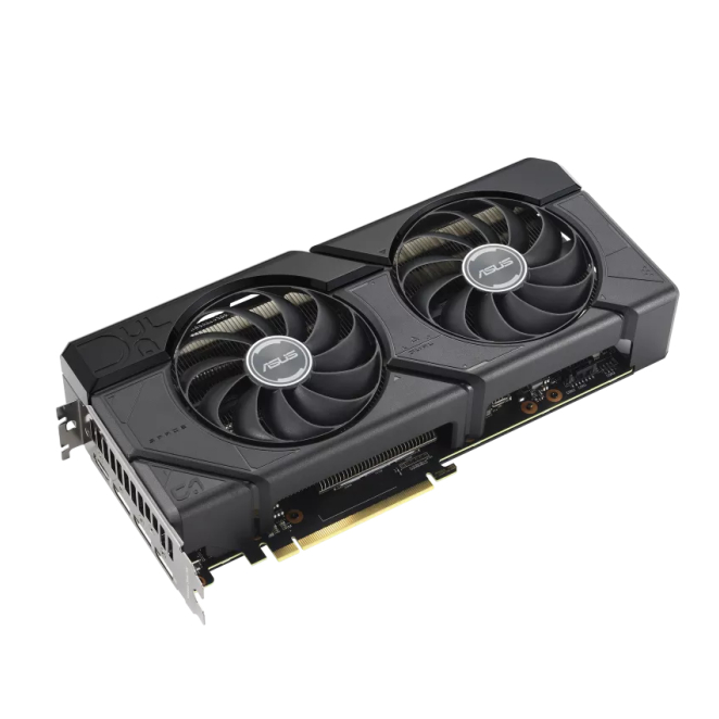 ASUS Dual -RX7700XT-O12G AMD Radeon RX 7700 XT 12 GB GDDR6 - Visión de la tarjeta gráfica