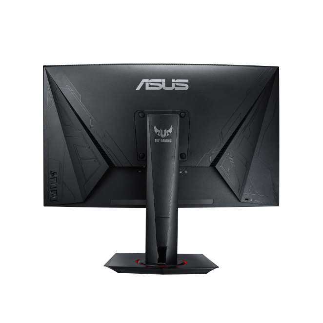 ASUS TUF Gaming VG27VQ bien ajustado en un escritorio