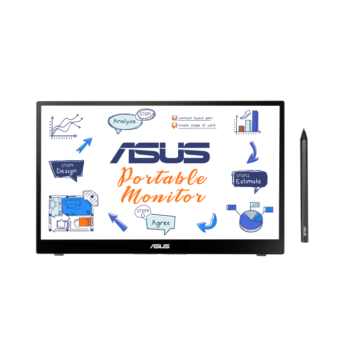 ASUS MB14AHD pantalla para PC 35,6 cm (14″) 1920 x 1080 Pixeles Full HD LCD Pantalla táctil Negro