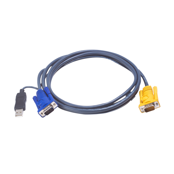 ATEN Cable KVM USB con SPHD 3 en 1 y conversor PS/2 a USB integrado de 3 m