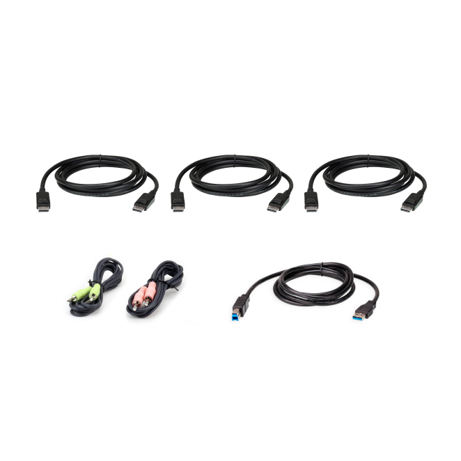 ATEN Kit de cable para KVM seguro DisplayPort triple display USB de 1,8 m