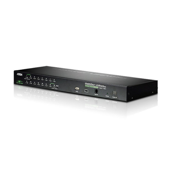 ATEN Switch KVM por IP VGA PS/2-USB, 16 puertos de control remoto
