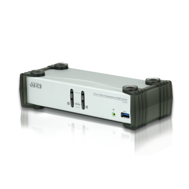 ATEN Switch KVMP™ DisplayPort USB 3.0 de 2 puertos (cables incluidos)