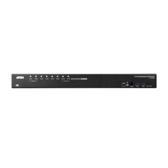 ATEN Switch KVM USB 3.0 4K DisplayPort de 8 puertos - montaje en bastidor