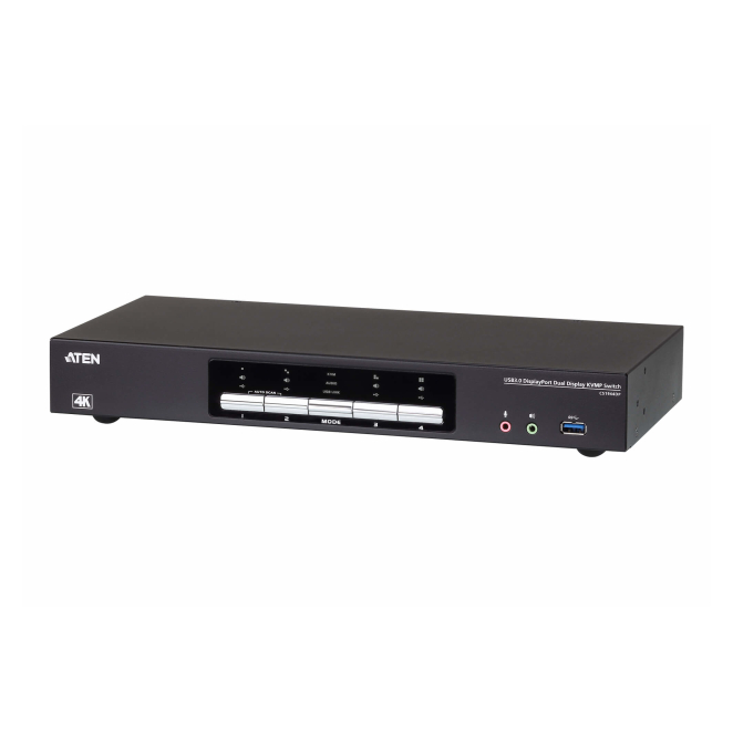 ATEN Switch KVMP™ DisplayPort 4K dual display USB 3.0 de 4 puertos