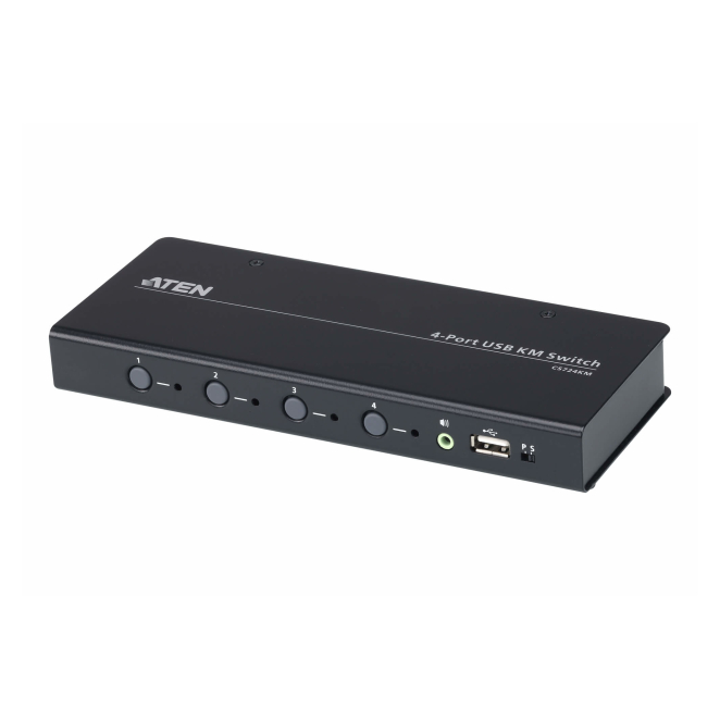 ATEN Switch KM USB de 4 puertos con Boundless Switching (cables incluidos)