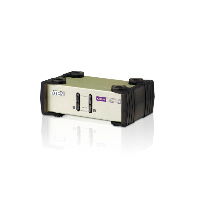 ATEN Switch KVM VGA PS/2-USB de 2 puertos