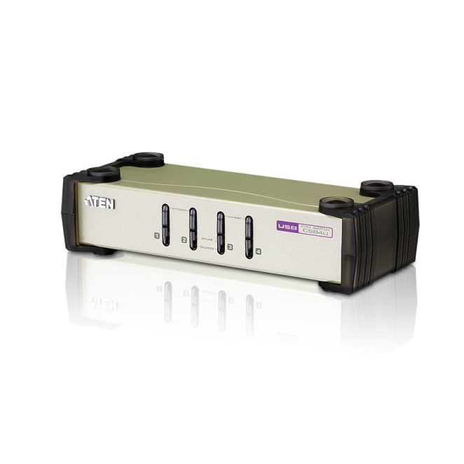 ATEN Switch KVM VGA PS/2-USB de 4 puertos