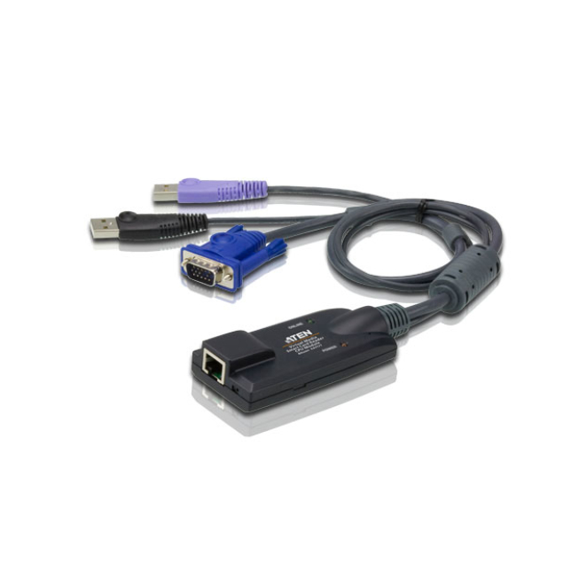 ATEN Adaptador KVM VGA USB compatible Smart Card con Virtual Media