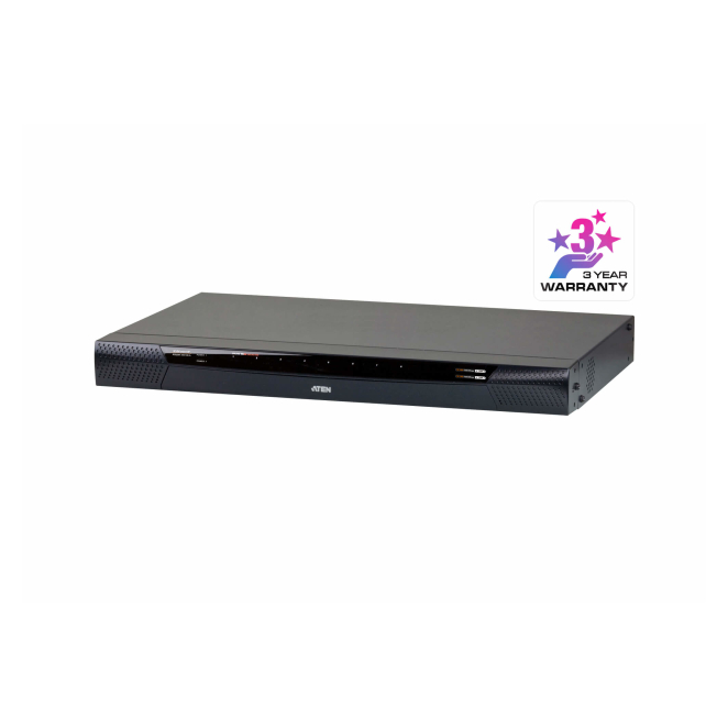 ATEN Switch KVM por IP multi-interfaz Cat 5 de 8 puertos de 1 consola local y 1 consola remota con Virtual Media (1920 x 1200)