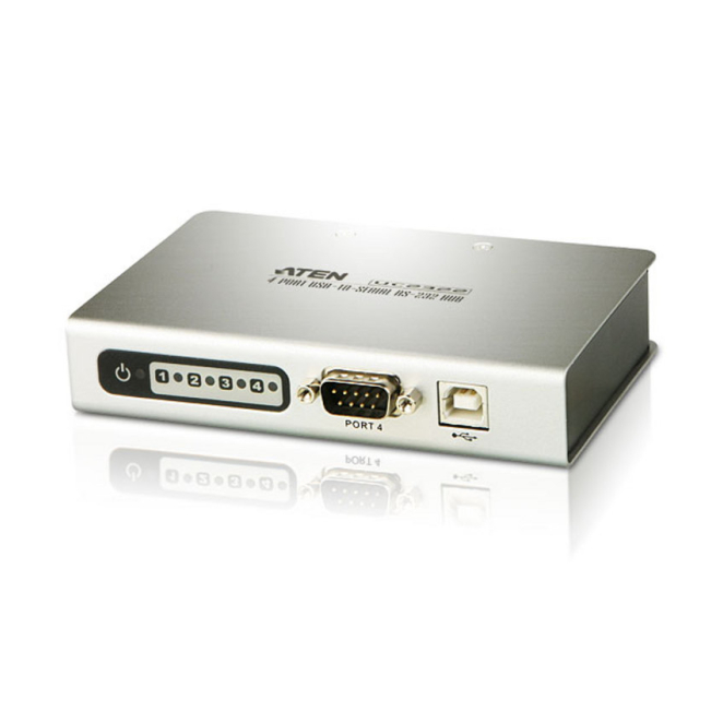 ATEN Conversor USB a 4 puertos RS-232