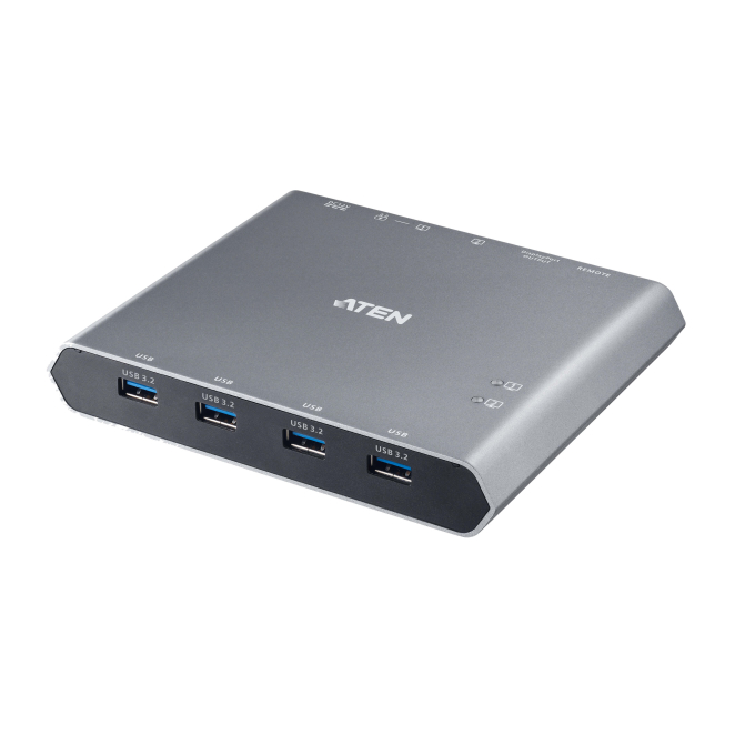ATEN Conmutador KVM 4K DisplayPort USB-C de 2 puertos con paso de corriente