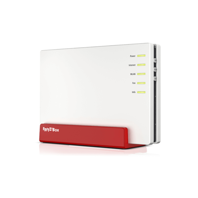 Box FRITZ! 7583 VDSL INT router inalámbrico Gigabit Ethernet Doble banda (2,4 GHz / 5 GHz) Rojo, Blanco