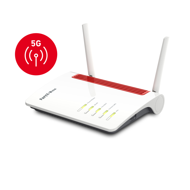 Box FRITZ! 6850 5G router inalámbrico Gigabit Ethernet Doble banda (2,4 GHz / 5 GHz) Blanco