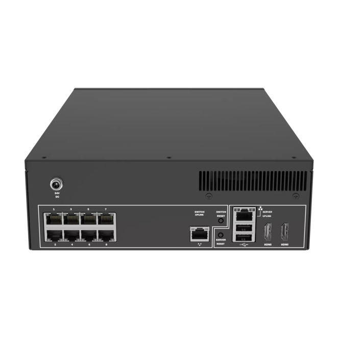 Axis S2208 Mk II 4 TB Negro - Conexiones y detallado de puertos