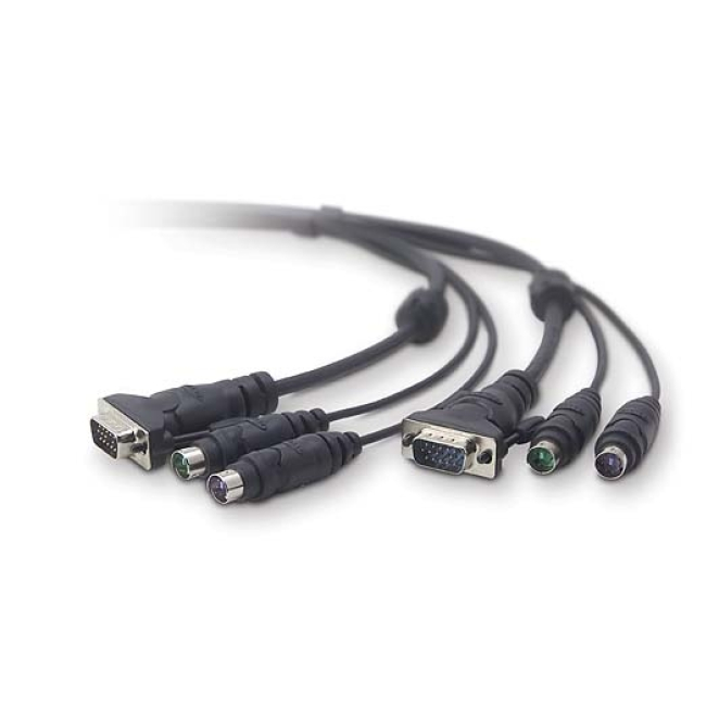 Belkin OmniView All-In-One Universal KVM Cable Kit 6Ft. cable para video, teclado y ratón (kvm) Negro 1,8 m