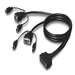 Belkin OmniView ENTERPRISE Series Dual-Port PS/2 KVM Cable cable para video, teclado y ratón (kvm) Negro 7,6 m