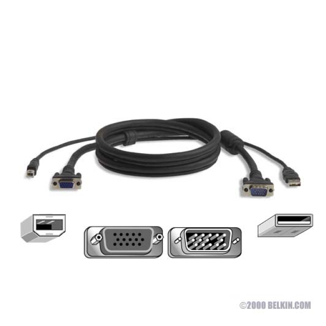 Belkin F3X1962-10 cable para video, teclado y ratón (kvm) 3 m