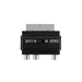 Belkin SCART MSvideo Fplus S-Video + 3xRCA Negro