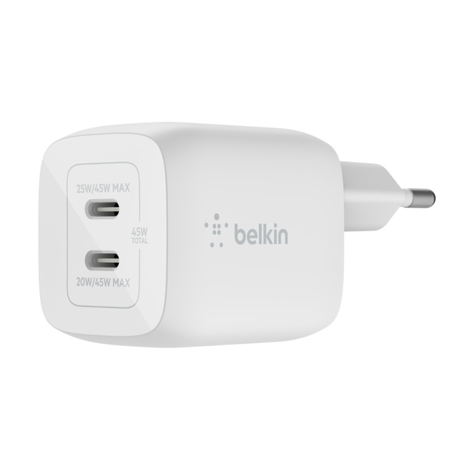 Belkin WCH011vfWH Portátil, Smartphone, Tableta Blanco Corriente alterna Carga rápida Interior