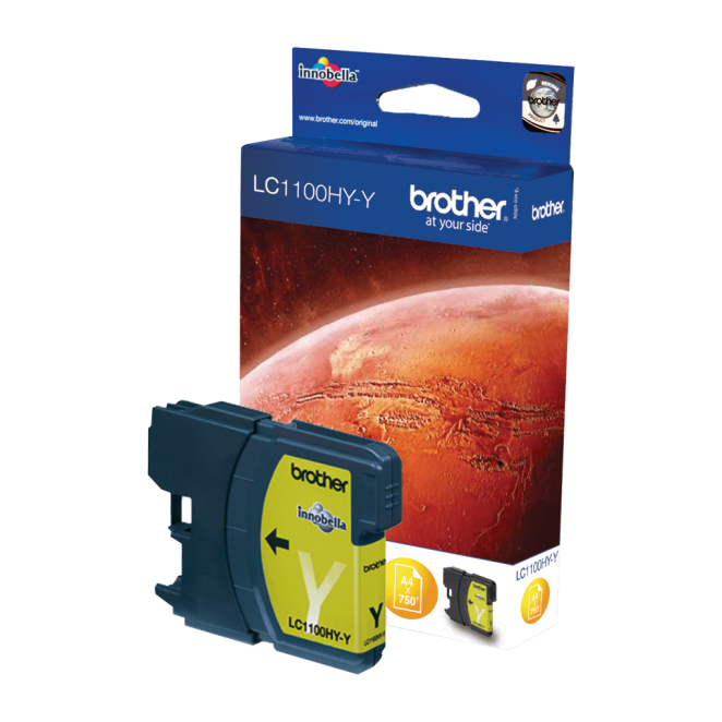 Brother LC1100HYY cartucho de tinta 1 pieza(s) Original Alto rendimiento (XL) Amarillo