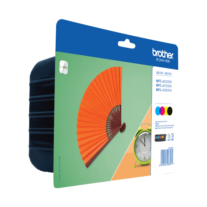 Brother LC-129XLVALBP cartucho de tinta 4 pieza(s) Original Negro, Cian, Granate, Amarillo