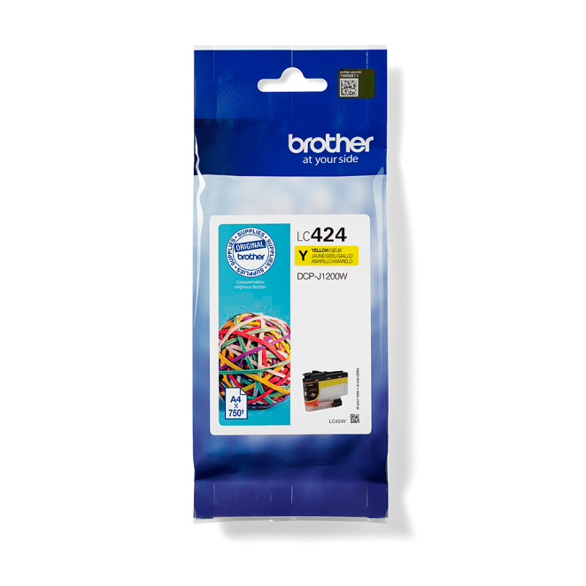Brother LC424Y cartucho de tinta 1 pieza Original Amarillo
